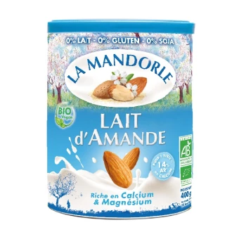 Boisson végétale Instantanée Bio Lait d'Amande 400g-La Mandorle