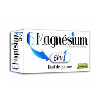 6 Magnésium en 1 - Haut de Gamme - 60 Gélules- MBE