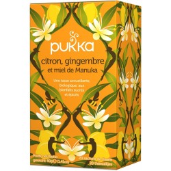 Citron, Gingembre, Miel de Manuka 40g-Pukka