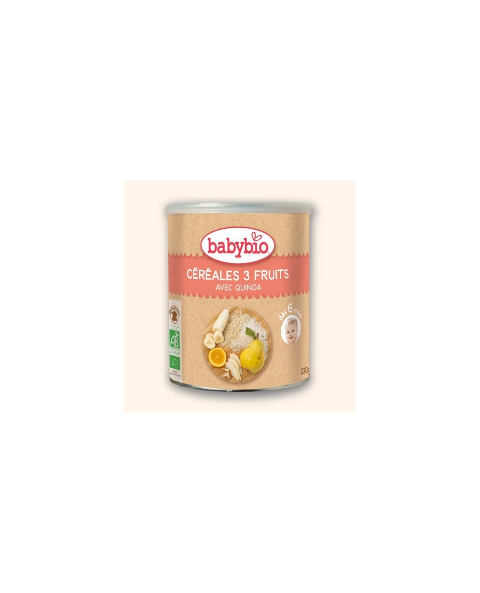 Céréales 3 Fruits avec Quinoa 220g-Babybio