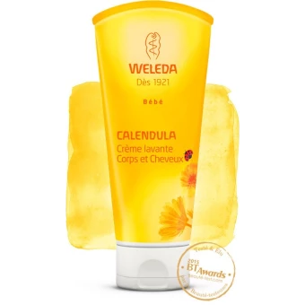Crème Lavante Corps et Cheveux au Calendula 200ml-Weleda