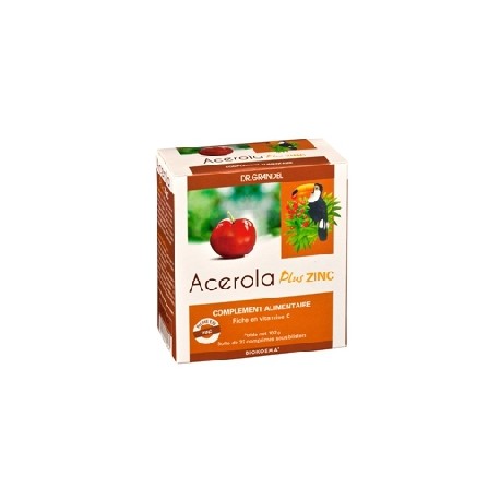 Acerola Plus Zinc - 32 Comprimés -Dr Grandel Le toucan