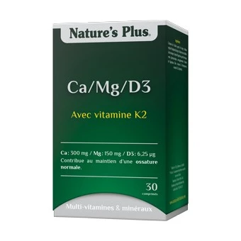 Ca/Mg/D3 - 30 Comprimés - Nature's Plus