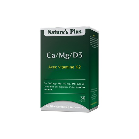 Ca/Mg/D3 - 30 Comprimés - Nature's Plus