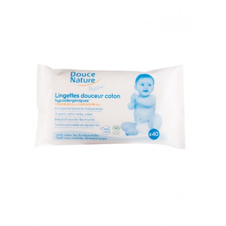 Lingettes Douceur coton x40-Douce Nature Bébé