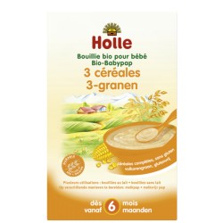 Babybio 3 Céréales Nature - Blé Avoine Riz - BIO - 220g - Lot de 6