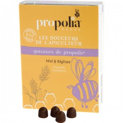 Gomme de Propolis Miel et Réglisse - 45g - Propolia