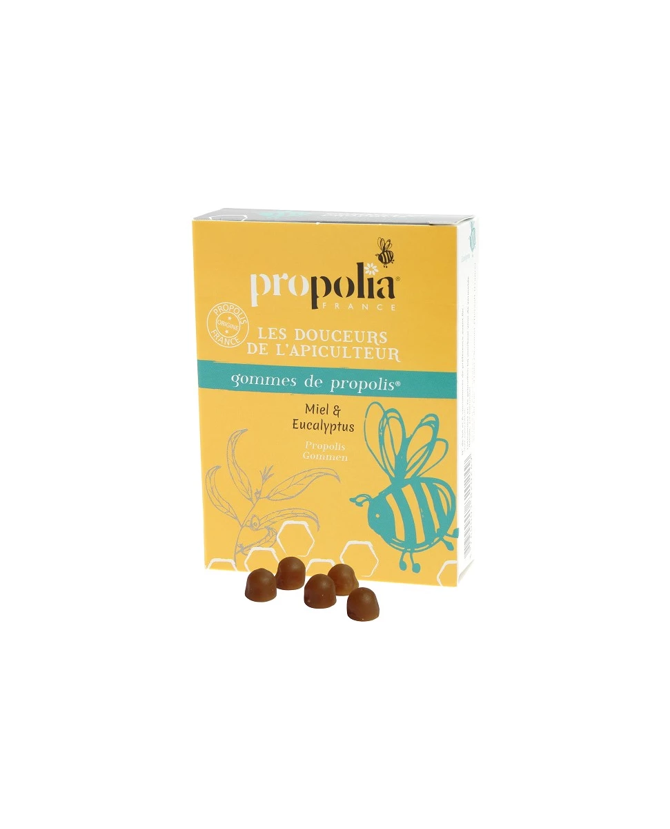 Gommes de Propolis Miel et Eucalyptus - 45g - Propolia