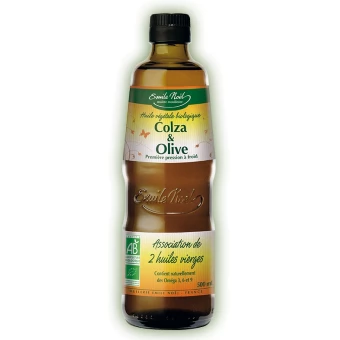 Huile Végétale de Colza & Olive Bio Emile Noel, 1L