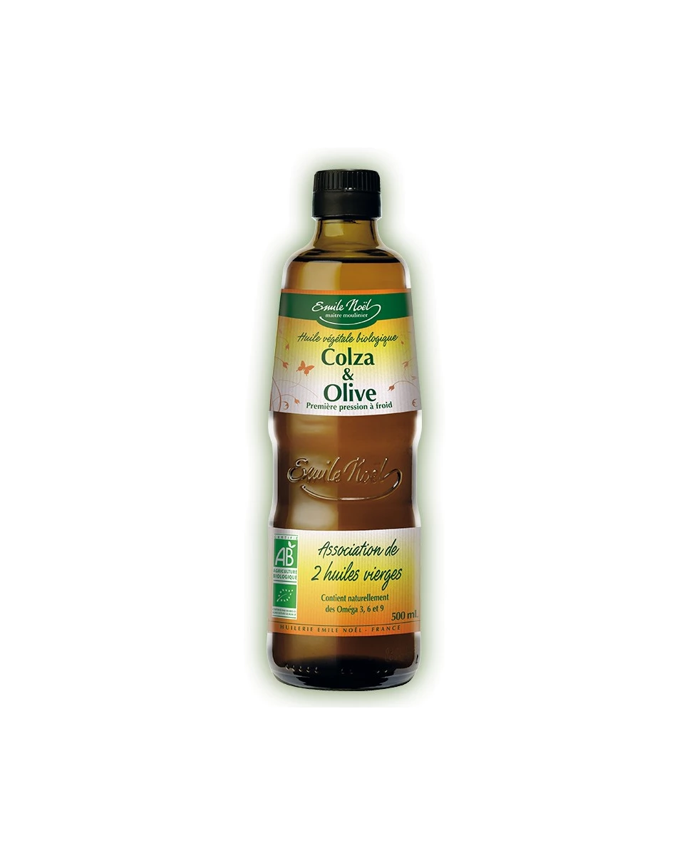 Huile Végétale de Colza & Olive Bio Emile Noel, 1L