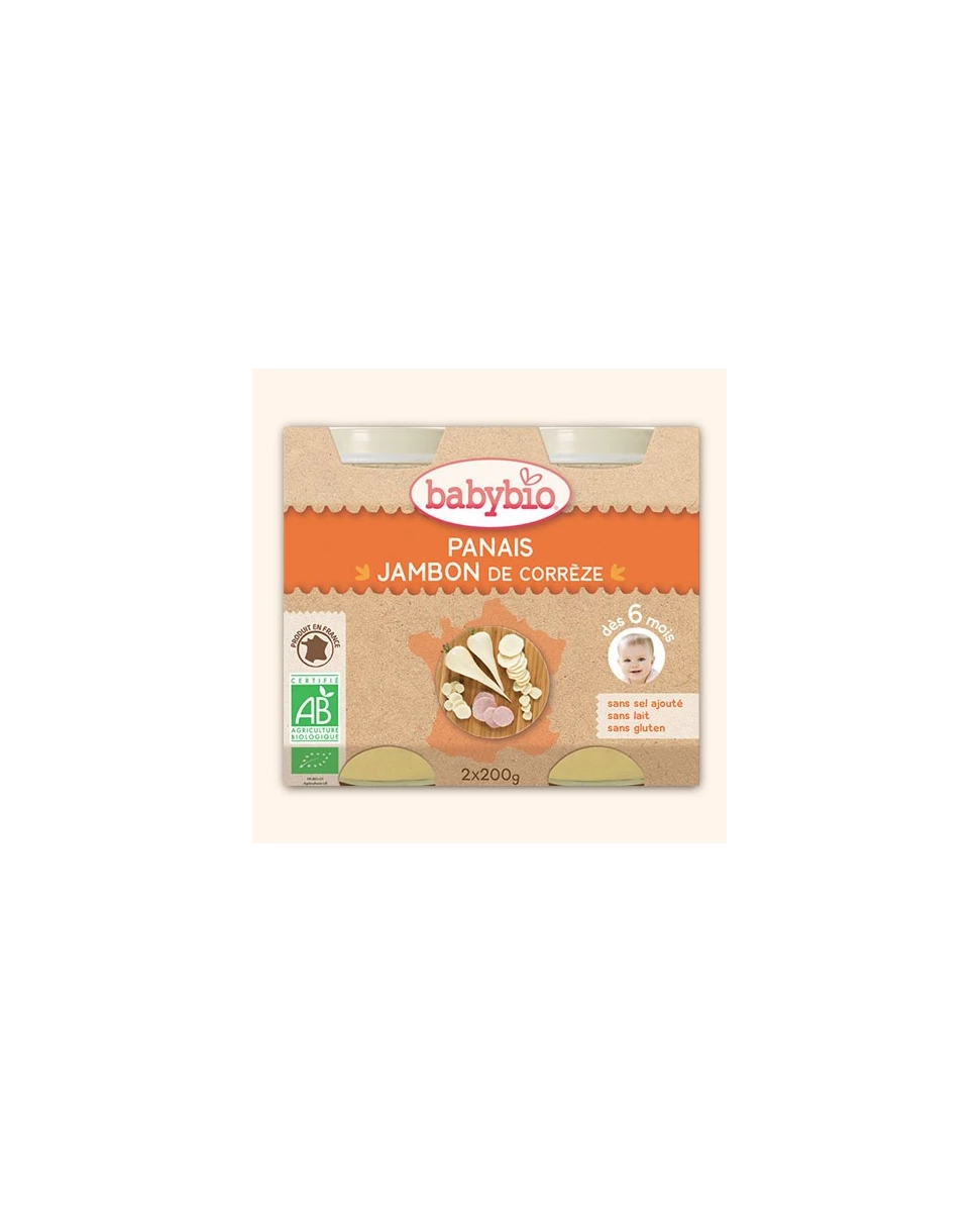 Pomme de Terre, Petits Pois et Jambon de Corrèze Bio - 2 x 200g - Babybio