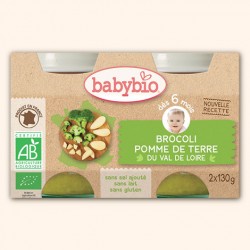 Petits Broccoli Pomme de Terre du val de Loire - 2 x 130g - Babybio