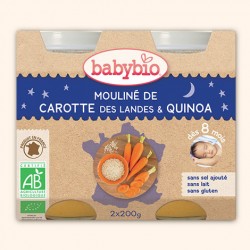 Mouliné de Carottes des Landes et Quinoa Bio - 2 x 200g - Babybio