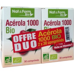 Acerola 1000 - Offre Duo 60 Comprimés - Nat & Form