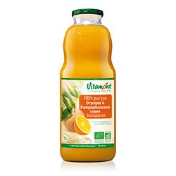 Jus d'Orange et Pamplemousse Rose Bio 1L-Vitamont