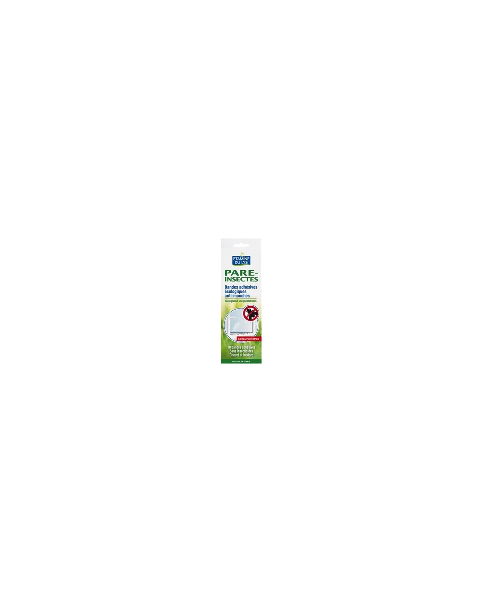 Bandes adhésives écologiques anti-mouches - Etamine du Lys - 10 bandes