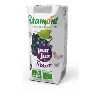 Jus de Raisin Bio Tétra Pak 6x0.20L-Vitamont