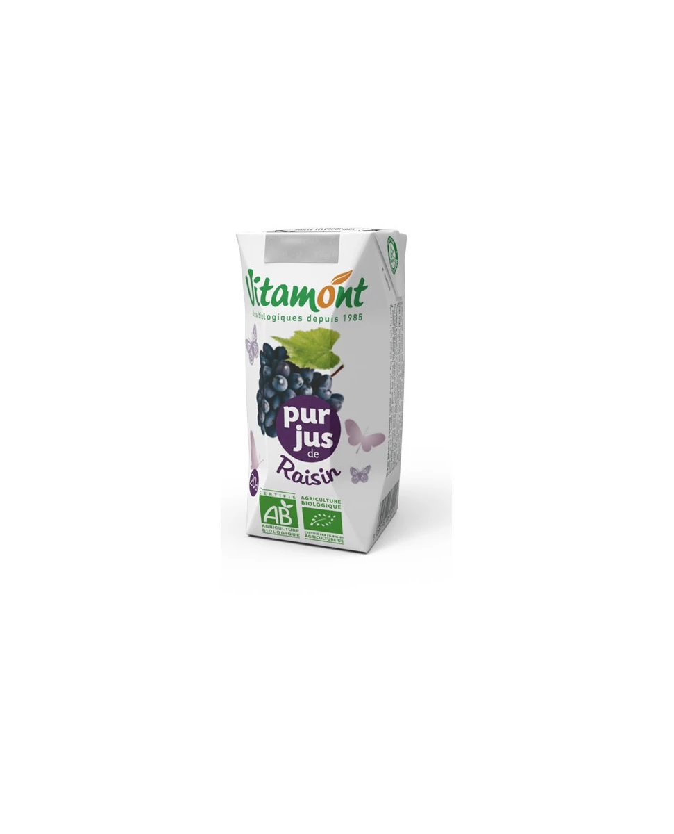Jus de Raisin Bio Tétra Pak 6x0.20L-Vitamont