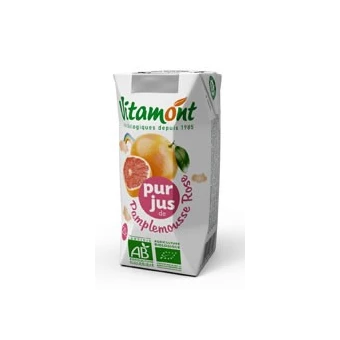 Jus de Pamplemousse Rose Bio Tétra Pak 6x0.20L-Vitamont