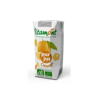 Jus d'Orange Bio Tétra Pak 6x0.20L-Vitamont