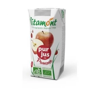 Jus de Pomme Bio Tétra Pak 6x0.20L-Vitamont