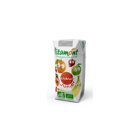 Cocktail Junior 100% Pur Jus de Fruits Bio Tétra Pak 6x0.20L-Vitamont