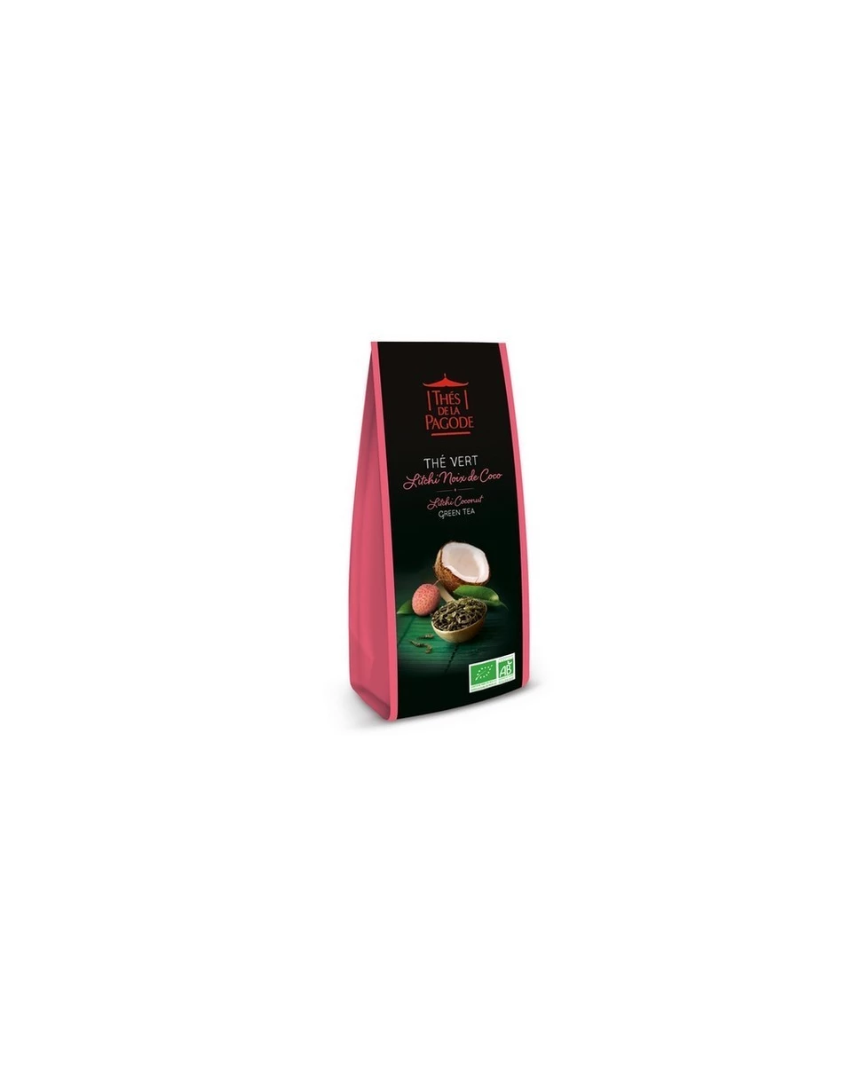 Thé Vert Litchi Noix de Coco - Thés de la Pagode - 110g