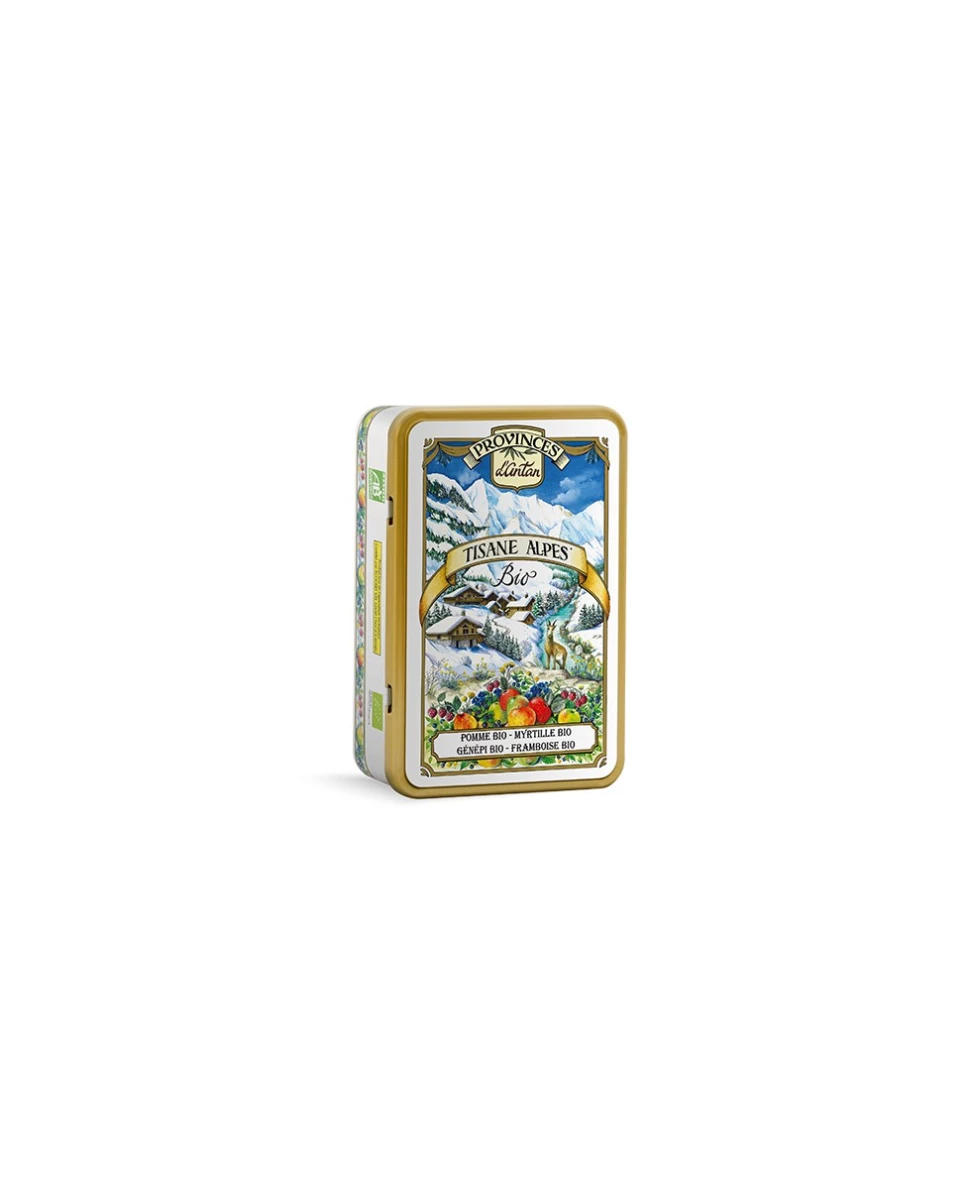 Boîte Métal Tisane Alpes Bio - Provinces d'Antan - 30 Sachets