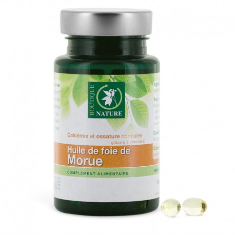 Huile de foie de Morue - 90 Capsules - Boutique Nature