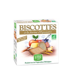 Biscottes Bio à la Farine d'Epeautre 270g-Le Moulin du Pivert