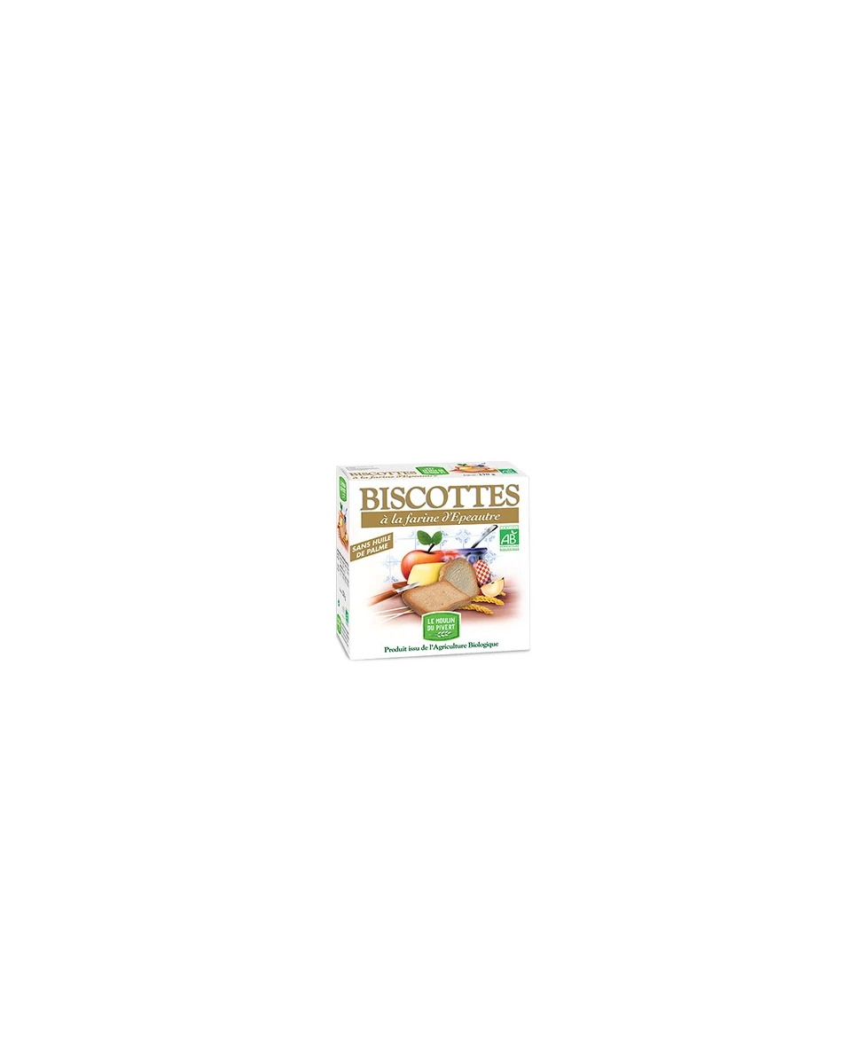 Biscottes Bio à la Farine d'Epeautre 270g-Le Moulin du Pivert
