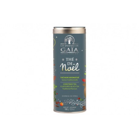 Thé de Noel Tube Métal 100g -Les Jardins de Gaia