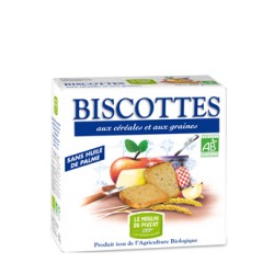 Biscottes Bio au céréales et aux graines 270g-Le Moulin du Pivert