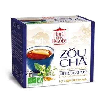 Zou Cha, Thé vert Sencha, Articulation, Infusettes Bio 60g-Thés de la Pagode