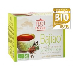 Bajiao, Thé Pu-Erh, Digestion, Infusettes Bio 45g-Thés de la Pagode