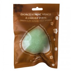 Eponge Konjac Visage à l'Argile Verte - 30g - Beliflor®