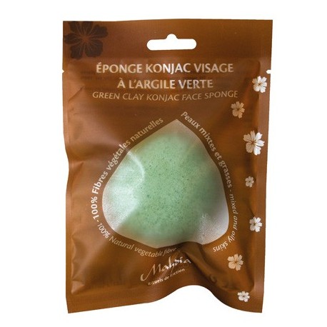 Eponge Konjac Visage à l'Argile Verte - 30g - Beliflor®