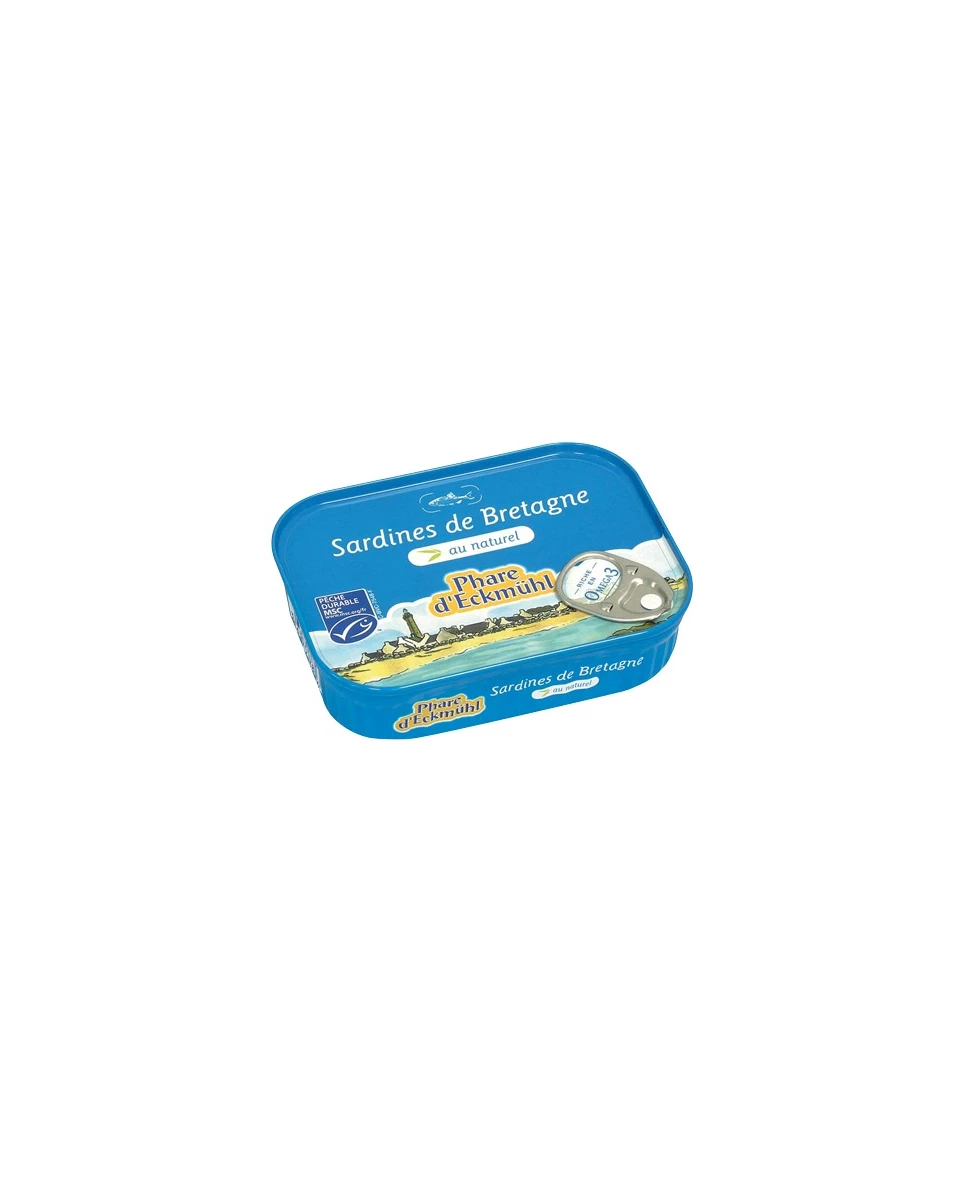 Sardines de Bretagne au naturel - 135g - Phare d'Eckmühl
