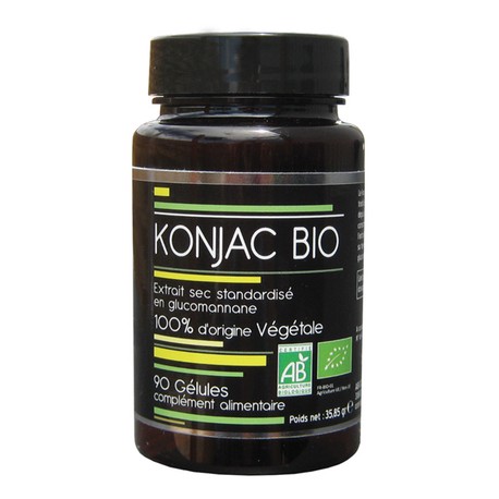 Konjac Bio 100% d'origine végétale - 90 Gélules - Abiocom