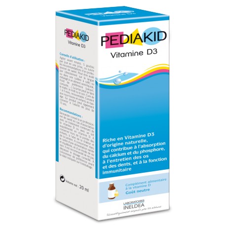 Pediakid Vitamine D3 - 20ml - Laboratoire Ineldea