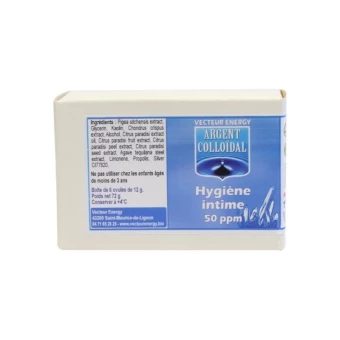 Hygiène Intime Argent Colloidal 50ppm - 6 ovules - Vecteur Energy