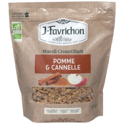 Muesli Croustillant Pomme et Cannelle 500g-Joseph Favrichon