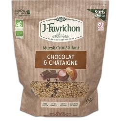 Muesli Croustillant Chocolat Châtaigne 375g-Joseph Favrichon