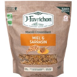 Muesli Croustillant Miel et Sarrasin 400g-Joseph Favrichon