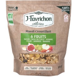 Muesli Croustillant 6 Fruits 500g-Joseph Favrichon