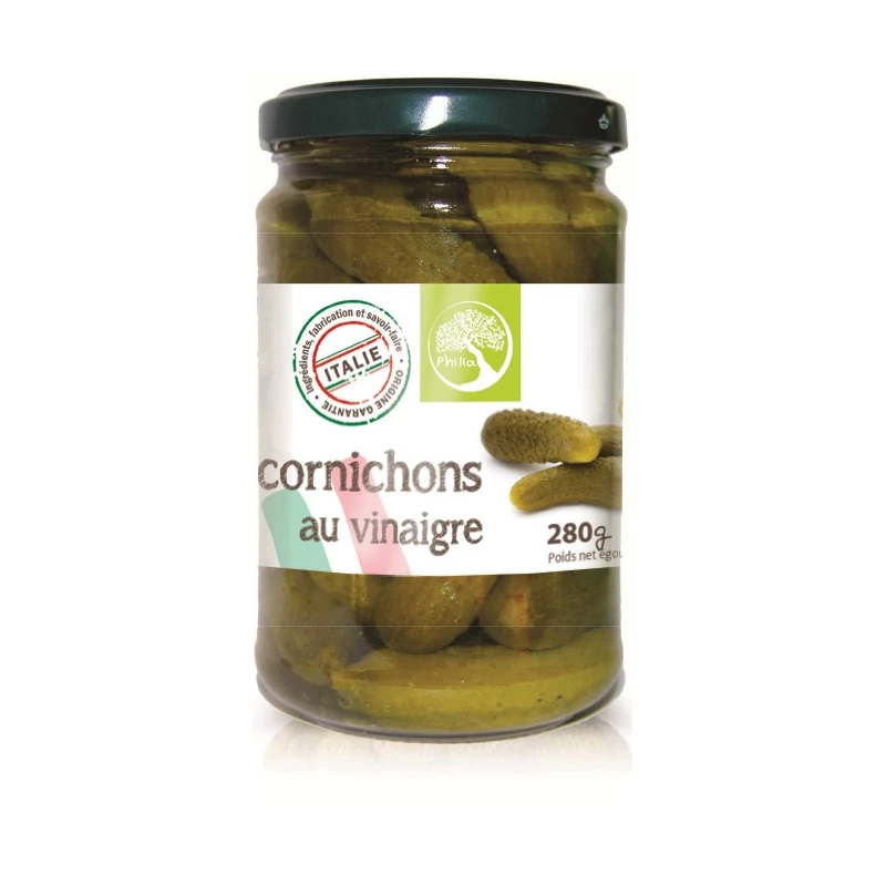 Cornichons au vinaigre 280g-Philia