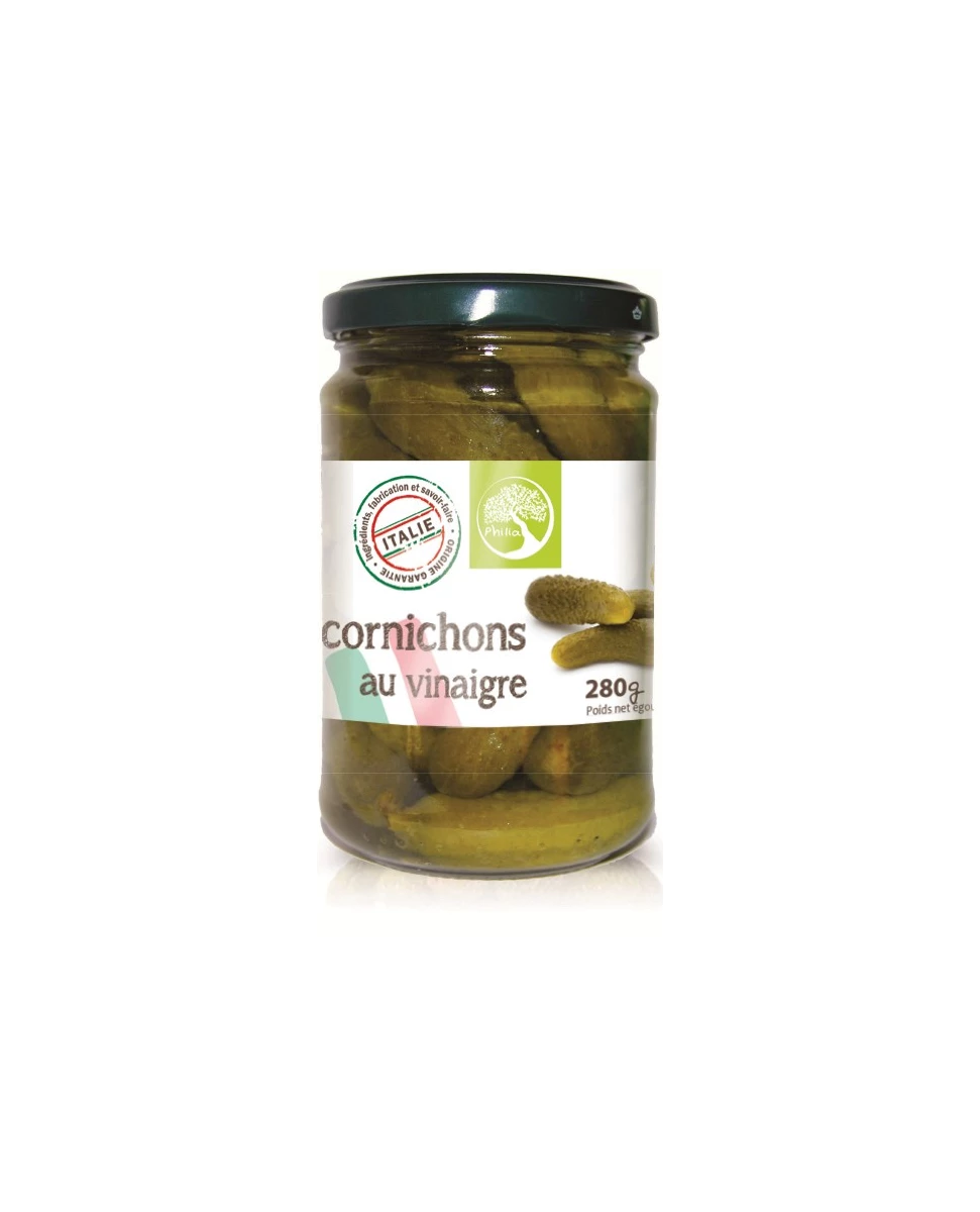Cornichons au vinaigre 280g-Philia