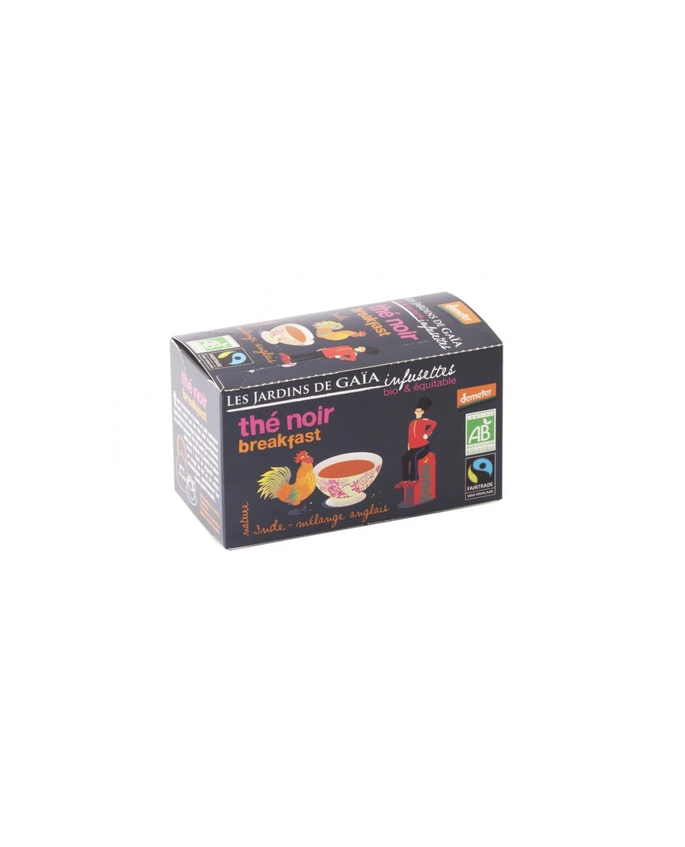 Thé Noir Breakfast, Infusettes Bio 32g-Les Jardins de Gaia