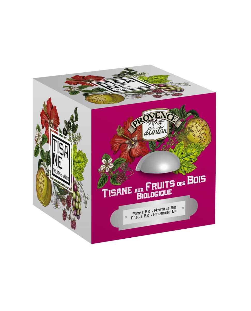 Coffret Tisane aux Fruits des Bois Bio - Provence d'Antan - Boîte Métal 24 Sachets