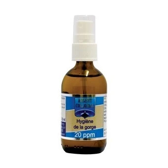 Argent Coloïdal 20ppm Hygiène de la Gorge - 60ml - Vecteur Energy
